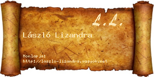 László Lizandra névjegykártya